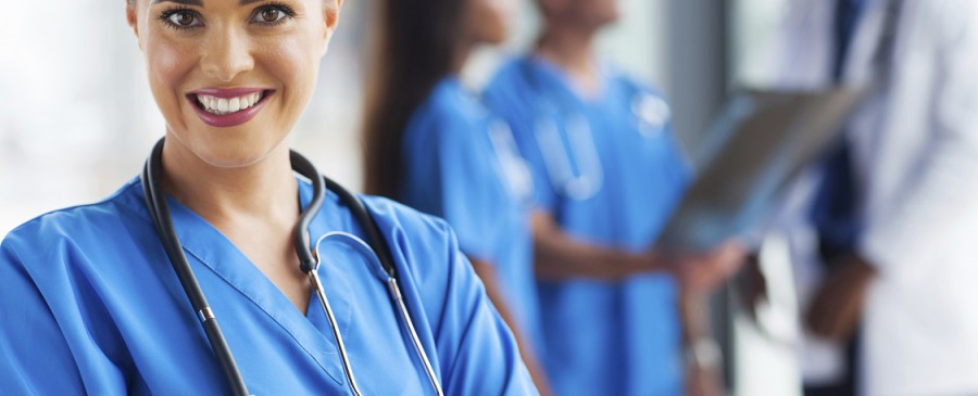 young doctor looking at the camera